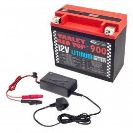 Varley Red Top 900 LITHIUM Racing Battery With 6 amp Charger